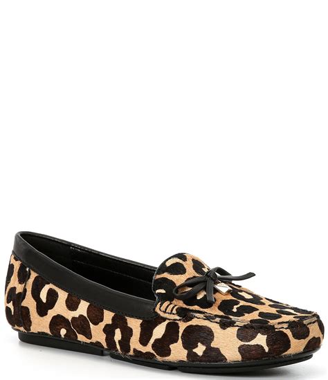 Fulton Leopard Print Calf Hair Moccasin 